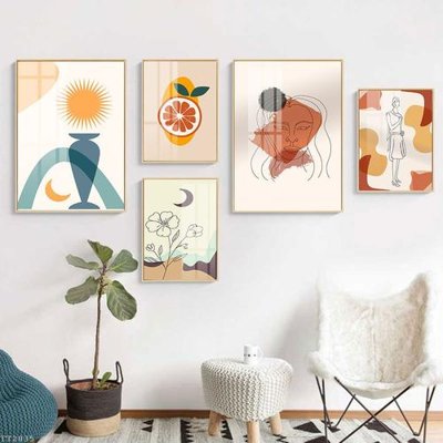 File tranh File tranh treo 5 tấm tối giản Minimalist Art TT2035 (ảnh gốc) cho in ấn kỹ thuật số