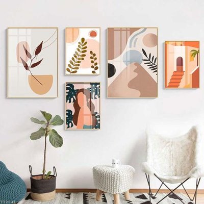 File in trần File tranh treo 5 tấm tối giản Minimalist Art TT2041 (bản gốc) phong cảnh