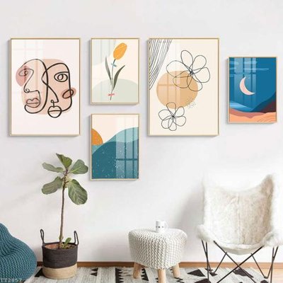 File tranh File tranh treo 5 tấm tối giản Minimalist Art TT2057 (ảnh gốc) không bị mờ