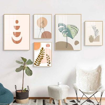 File gốc File tranh treo 5 tấm tối giản Minimalist Art TT2073 (in tráng gương) sang trọng