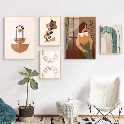 Download file gốc File tranh treo 5 tấm tối giản Minimalist Art TT2077 (in mica) trong suốt