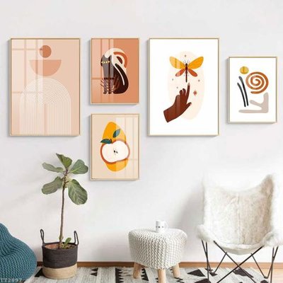 Tải xuống file tranh gốc File tranh treo 5 tấm tối giản Minimalist Art TT2097 (PSD/TIFF)