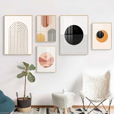 File in trần File tranh treo 5 tấm tối giản Minimalist Art TT2103 (bản gốc) phong cảnh