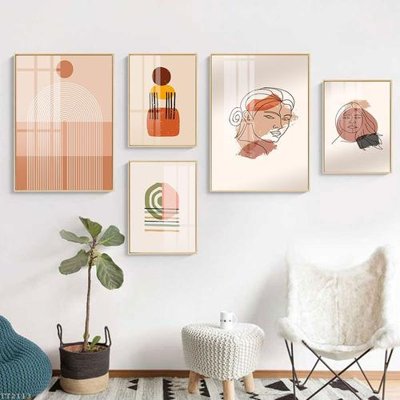 File gốc File tranh treo 5 tấm tối giản Minimalist Art TT2113 (phong cách) tối giản