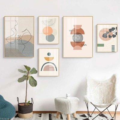 Cung cấp file tranh gốc File tranh treo 5 tấm tối giản Minimalist Art TT2116 độc quyền