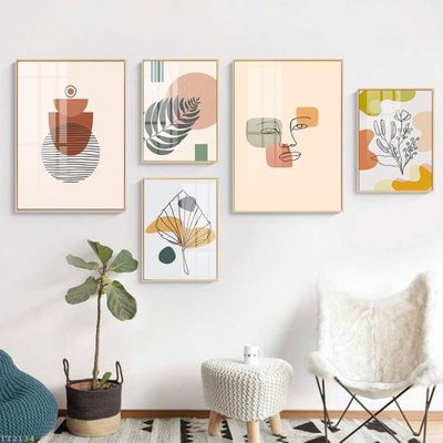File gốc File tranh treo 5 tấm tối giản Minimalist Art TT2134 (chuẩn màu) cho in offset