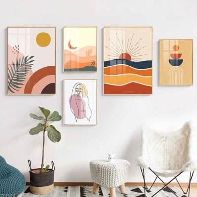 File tranh File tranh treo 5 tấm tối giản Minimalist Art TT2162 (bản gốc) treo tường