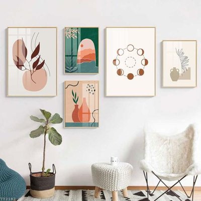 File tranh quảng cáo File tranh treo 5 tấm tối giản Minimalist Art TT2182 (download file gốc)