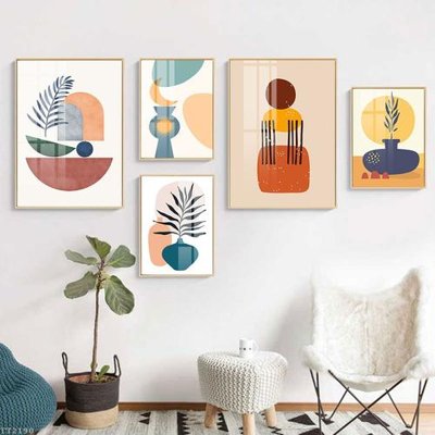 File tranh PSD File tranh treo 5 tấm tối giản Minimalist Art TT2190 chất lượng cao