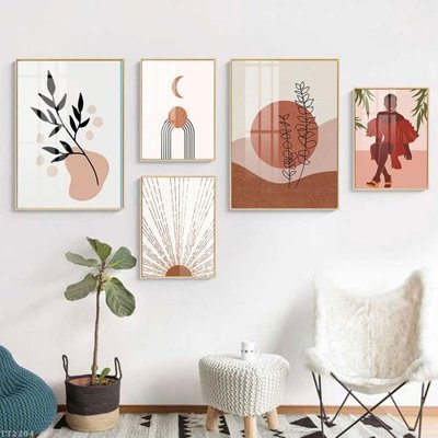 File gốc in ấn File tranh treo 5 tấm tối giản Minimalist Art TT2204 chuẩn màu CMYK