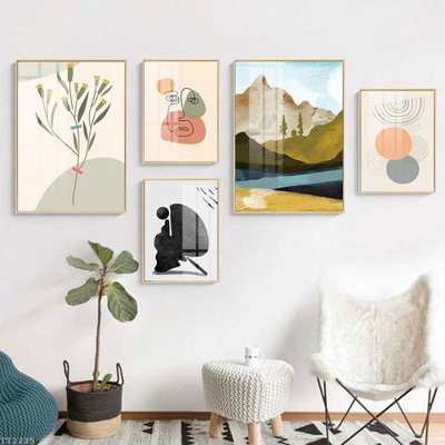 File tranh File tranh treo 5 tấm tối giản Minimalist Art TT2225 (bản gốc) treo tường