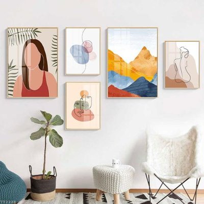 File in trần File tranh treo 5 tấm tối giản Minimalist Art TT2228 (file gốc) xuyên sáng
