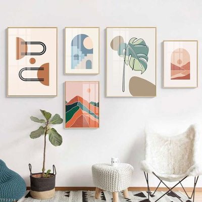 File gốc File tranh treo 5 tấm tối giản Minimalist Art TT2234 (cho in 3D) độc đáo