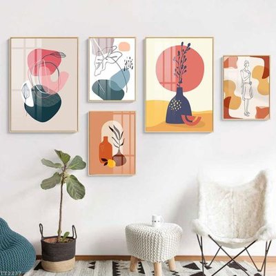 File PSD File tranh treo 5 tấm tối giản Minimalist Art TT2237 (gốc) tách lớp chi tiết