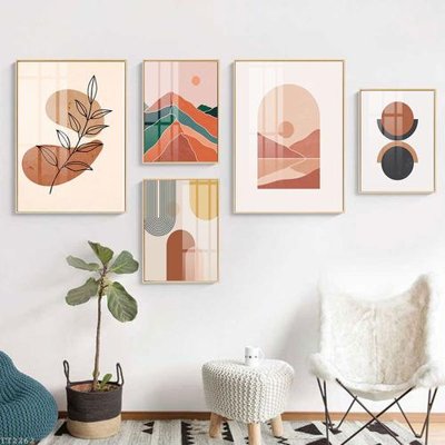 File tranh gốc File tranh treo 5 tấm tối giản Minimalist Art TT2262 chủ đề hiện đại