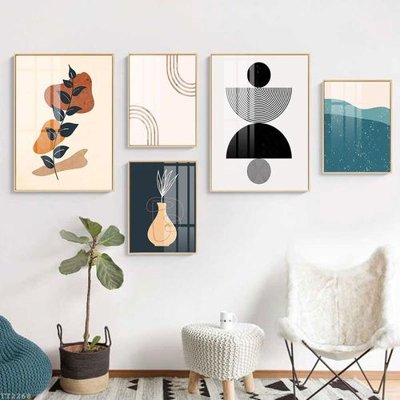 Hình ảnh file gốc File tranh treo 5 tấm tối giản Minimalist Art TT2268 (chất lượng cao)