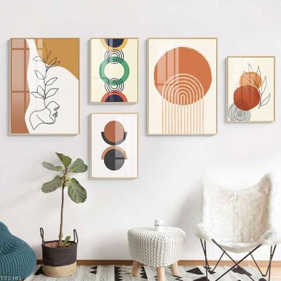 File tranh in mica File tranh treo 5 tấm tối giản Minimalist Art TT2301 (độ phân giải cao)