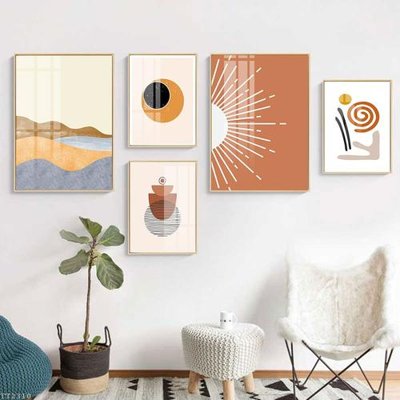 File ảnh File tranh treo 5 tấm tối giản Minimalist Art TT2310 (gốc) trang trí khách sạn