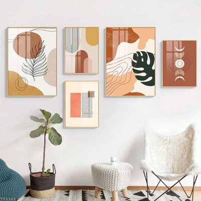 File gốc File tranh treo 5 tấm tối giản Minimalist Art TT2322 (trang trí) phòng trẻ em