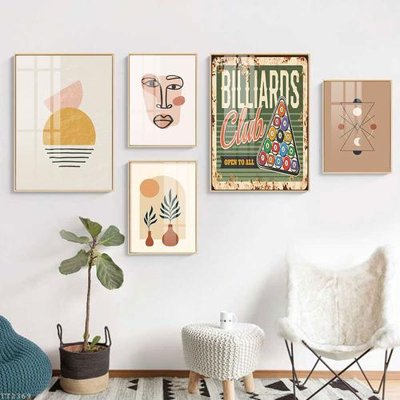 File ảnh File tranh treo 5 tấm tối giản Minimalist Art TT2369 (gốc) cho trang trí nhà hàng