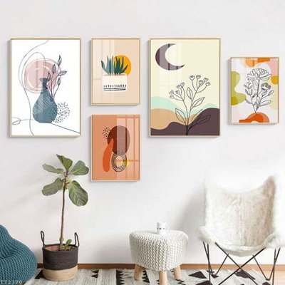 Chi tiết file gốc File tranh treo 5 tấm tối giản Minimalist Art TT2370 (cho in tráng gương)