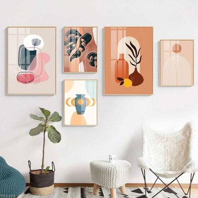 File gốc in mica File tranh treo 5 tấm tối giản Minimalist Art TT2372 chất lượng