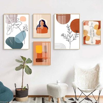 File gốc File tranh treo 5 tấm tối giản Minimalist Art TT2373 cho in ấn và thiết kế
