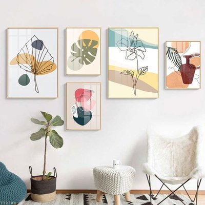 File gốc File tranh treo 5 tấm tối giản Minimalist Art TT2384 (ảnh chi tiết) để in trần