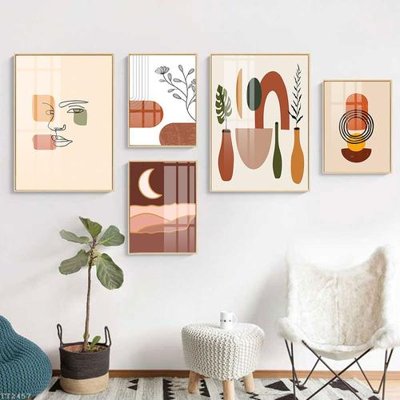 Tải file File tranh treo 5 tấm tối giản Minimalist Art TT2457 (ảnh gốc) in gạch men