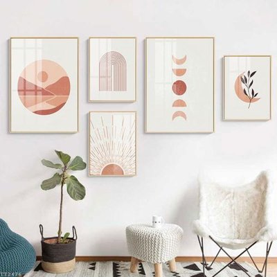 File in lụa File tranh treo 5 tấm tối giản Minimalist Art TT2476 (chất lượng cao) File tranh treo 5 tấm tối giản Minimalist Art TT2476