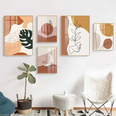File ảnh File tranh treo 5 tấm tối giản Minimalist Art TT2480 (gốc) cho trang trí nội thất
