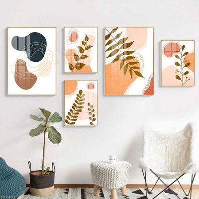 File tranh gốc File tranh treo 5 tấm tối giản Minimalist Art TT2491 (sắc nét từng chi tiết)