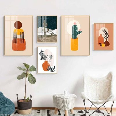 File gốc File tranh treo 5 tấm tối giản Minimalist Art TT2497 cho in ấn và thiết kế