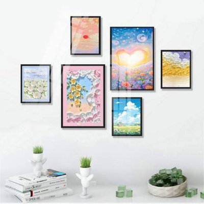 File gốc File tranh bộ 6 tấm hoa décor 5D TT25015 (cho in ấn) từ kho Filetranh