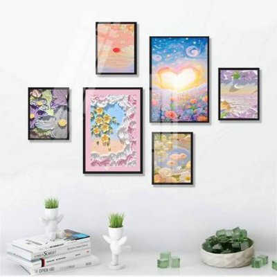 Tải file tranh gốc File tranh bộ 6 tấm hoa décor 5D TT25074 chất lượng cao