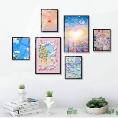 Tải file File tranh bộ 6 tấm hoa décor 5D TT25129 (ảnh gốc) độ phân giải 300dpi