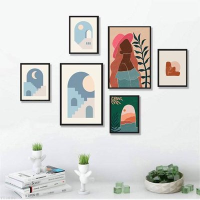 File gốc File tranh treo bộ 6 tấm tối giản Minimalist Art TT3000 (vector) cho in ấn