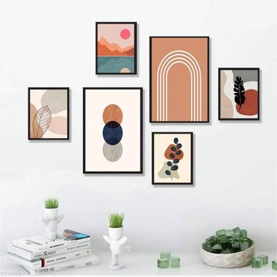 File gốc File tranh treo bộ 6 tấm tối giản Minimalist Art TT3001 (bản quyền) cho in ấn