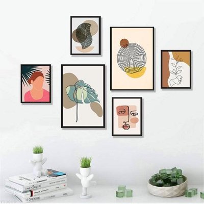 Tải file File tranh treo bộ 6 tấm tối giản Minimalist Art TT3013 (gốc) chủ đề tôn giáo