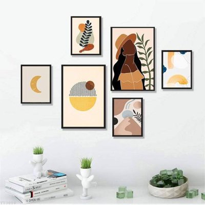 Chi tiết file ảnh File tranh treo bộ 6 tấm tối giản Minimalist Art TT3018 sắc nét