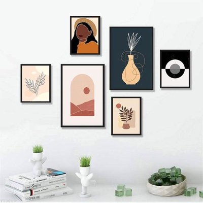 File in trần File tranh treo bộ 6 tấm tối giản Minimalist Art TT3019 (bản gốc) trời sao