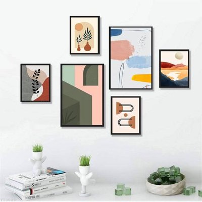 File ảnh File tranh treo bộ 6 tấm tối giản Minimalist Art TT3023 (gốc) cho trang trí nội thất