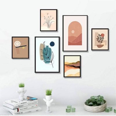 File gốc File tranh treo bộ 6 tấm tối giản Minimalist Art TT3024 (PNG) trong suốt (transparent)