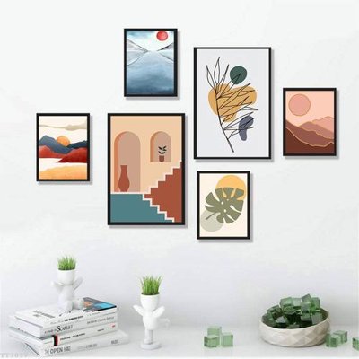 File gốc File tranh treo bộ 6 tấm tối giản Minimalist Art TT3037 (PNG) chất lượng cao