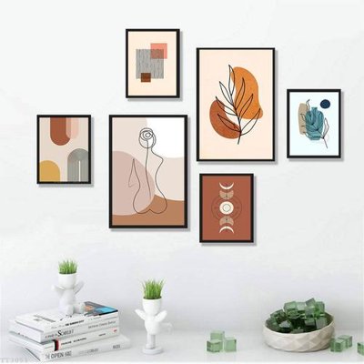File in mica File tranh treo bộ 6 tấm tối giản Minimalist Art TT3051 (bản gốc) siêu trong
