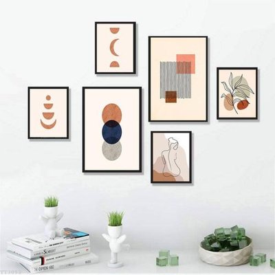 File ảnh gốc File tranh treo bộ 6 tấm tối giản Minimalist Art TT3052 (chuyên in mica)