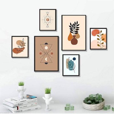 File gốc File tranh treo bộ 6 tấm tối giản Minimalist Art TT3053 (PNG) chất lượng cao