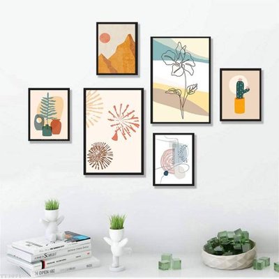 File gốc File tranh treo bộ 6 tấm tối giản Minimalist Art TT3071 (thiết kế) độc quyền