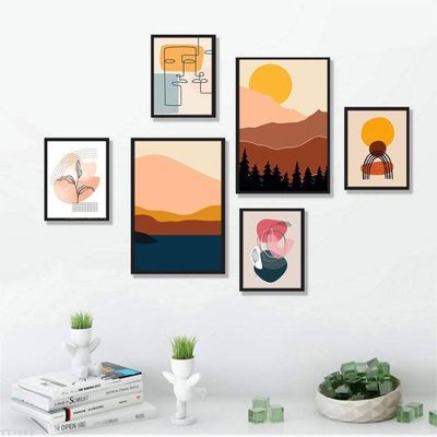 File ảnh File tranh treo bộ 6 tấm tối giản Minimalist Art TT3082 (gốc) in quảng cáo ngoài trời