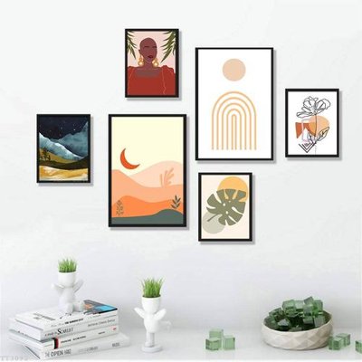 File in mica File tranh treo bộ 6 tấm tối giản Minimalist Art TT3092 (ảnh gốc) đẹp